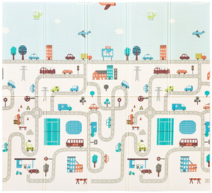 Dubbelsidig skumgummimatta XXL - vikbar 1 CM (berg och väg)