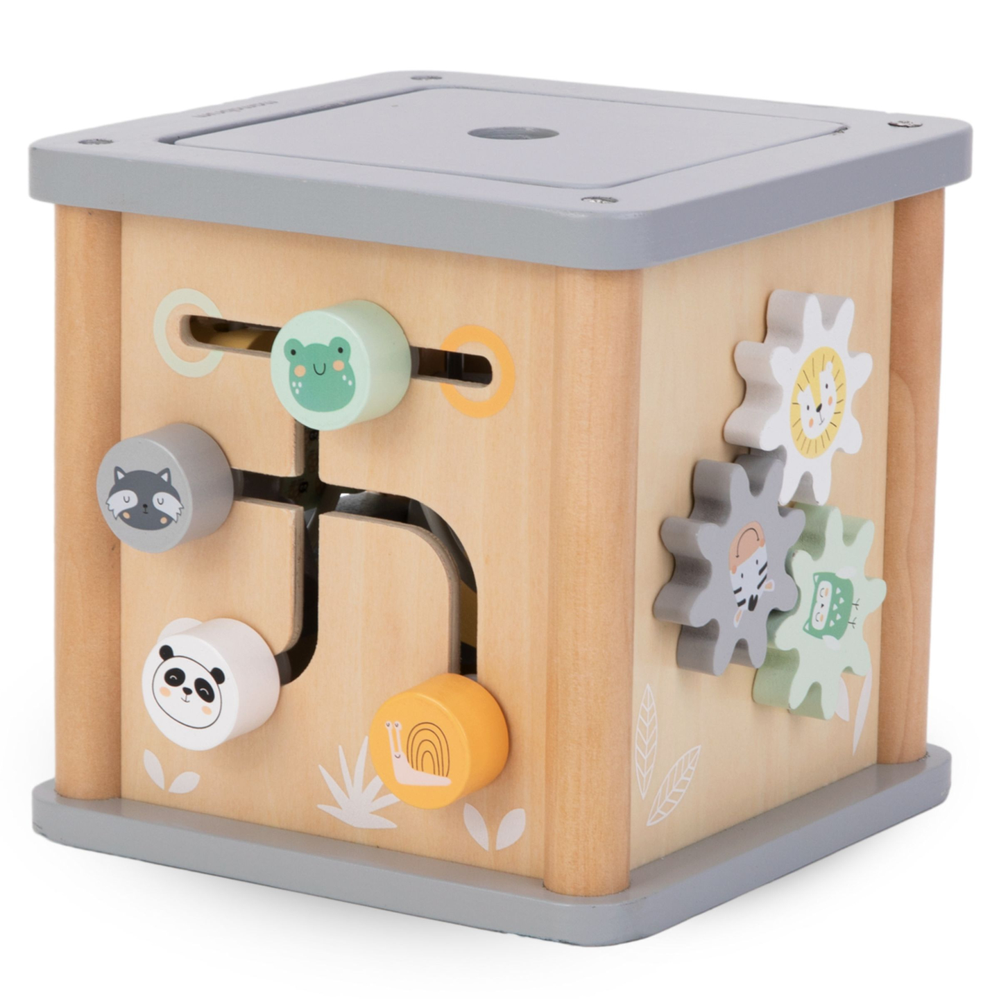 Montessori-utbildningskub i trä - motorloop