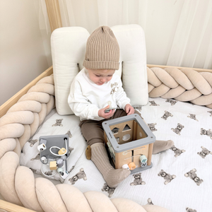 Montessori-utbildningskub i trä - motorloop