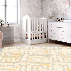 Dubbelsidig vikbar skummatta 180 x 120 x 1 cm - Magic Forest/Autumn Streets - boho