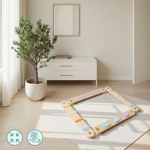 Stor sensorisk stig i trä - balansbana - 9 element