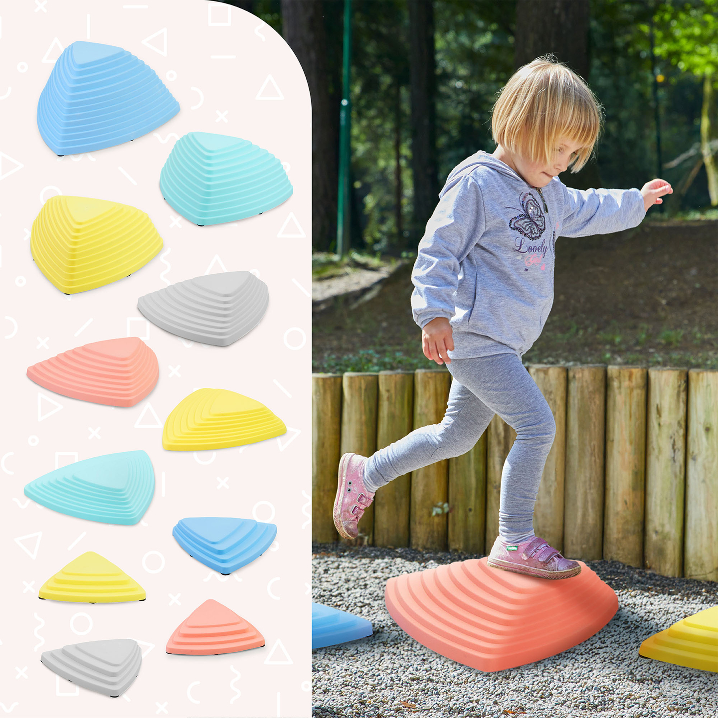 Färgade balanseringsstenar - 11 stycken