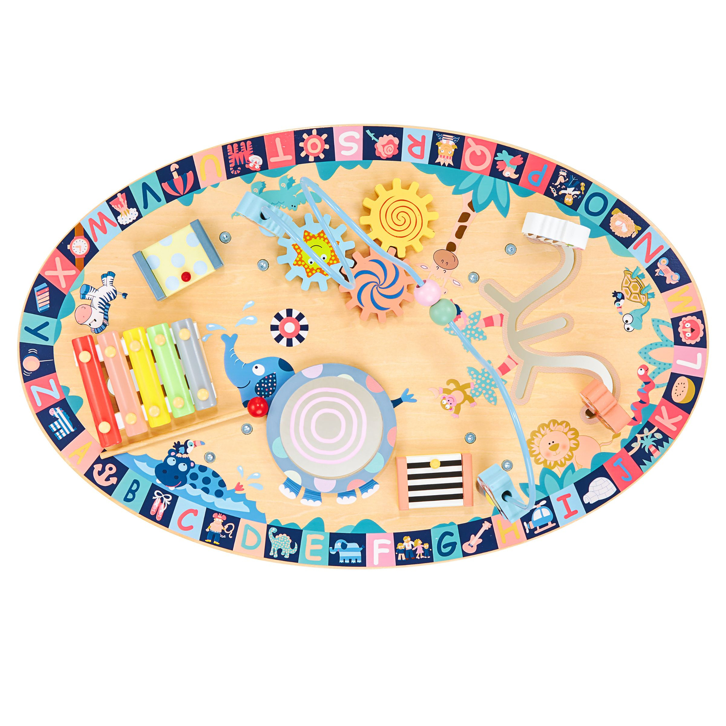 7in1 pedagogiskt träbord, musikaliskt, sensoriskt