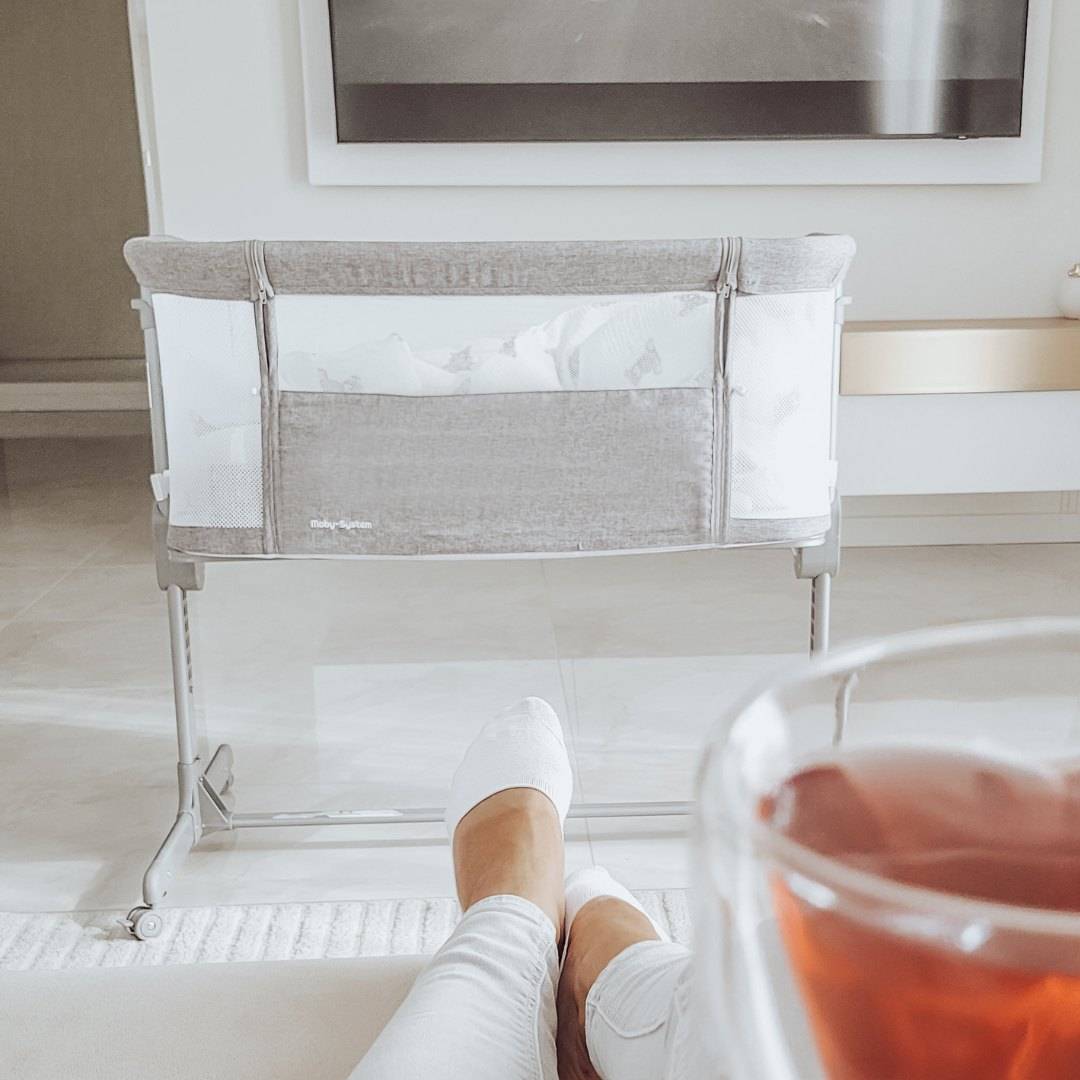 Förlängningsbarnsäng Moby-System LUNA 3in1 - grå