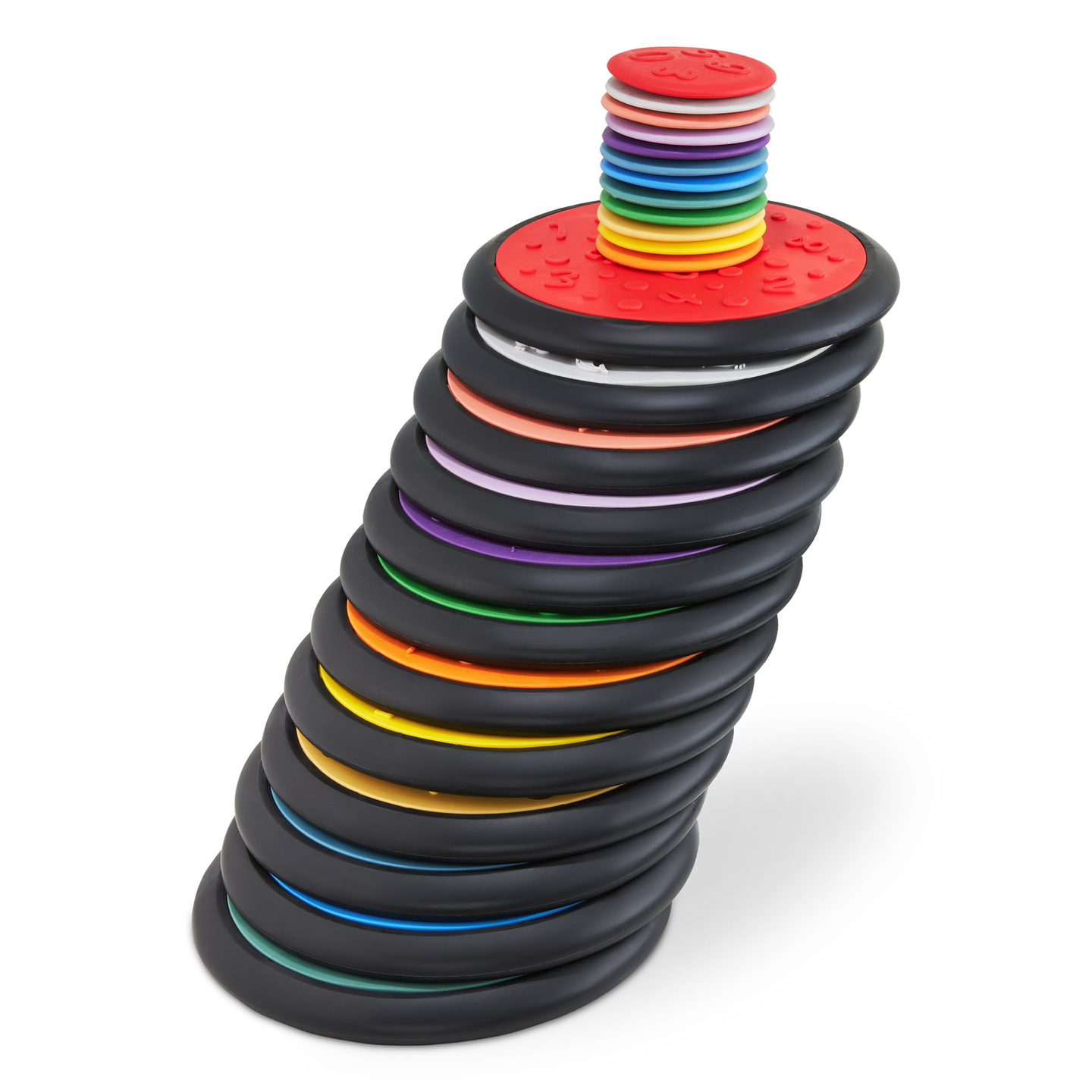 Färgglada sensoriska skivor för barn - 24 stycken