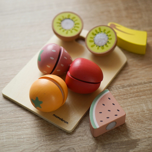 Fruktskärare i trä - set