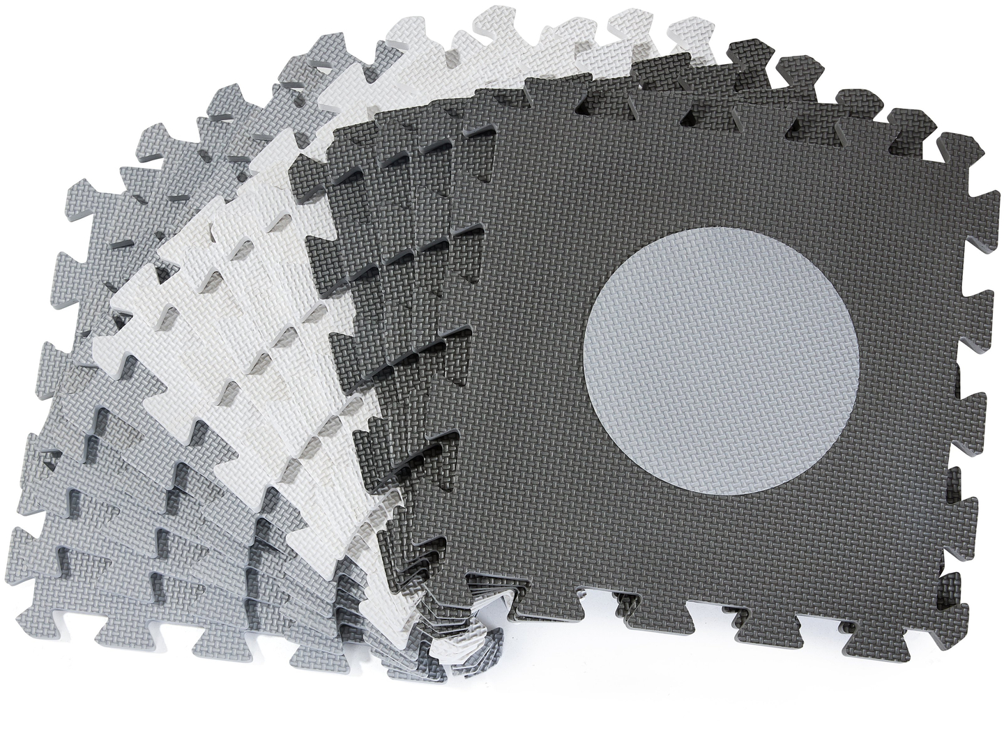 Skummatta XL 150 x 150 x 1cm med kant - EVA-skum - grått