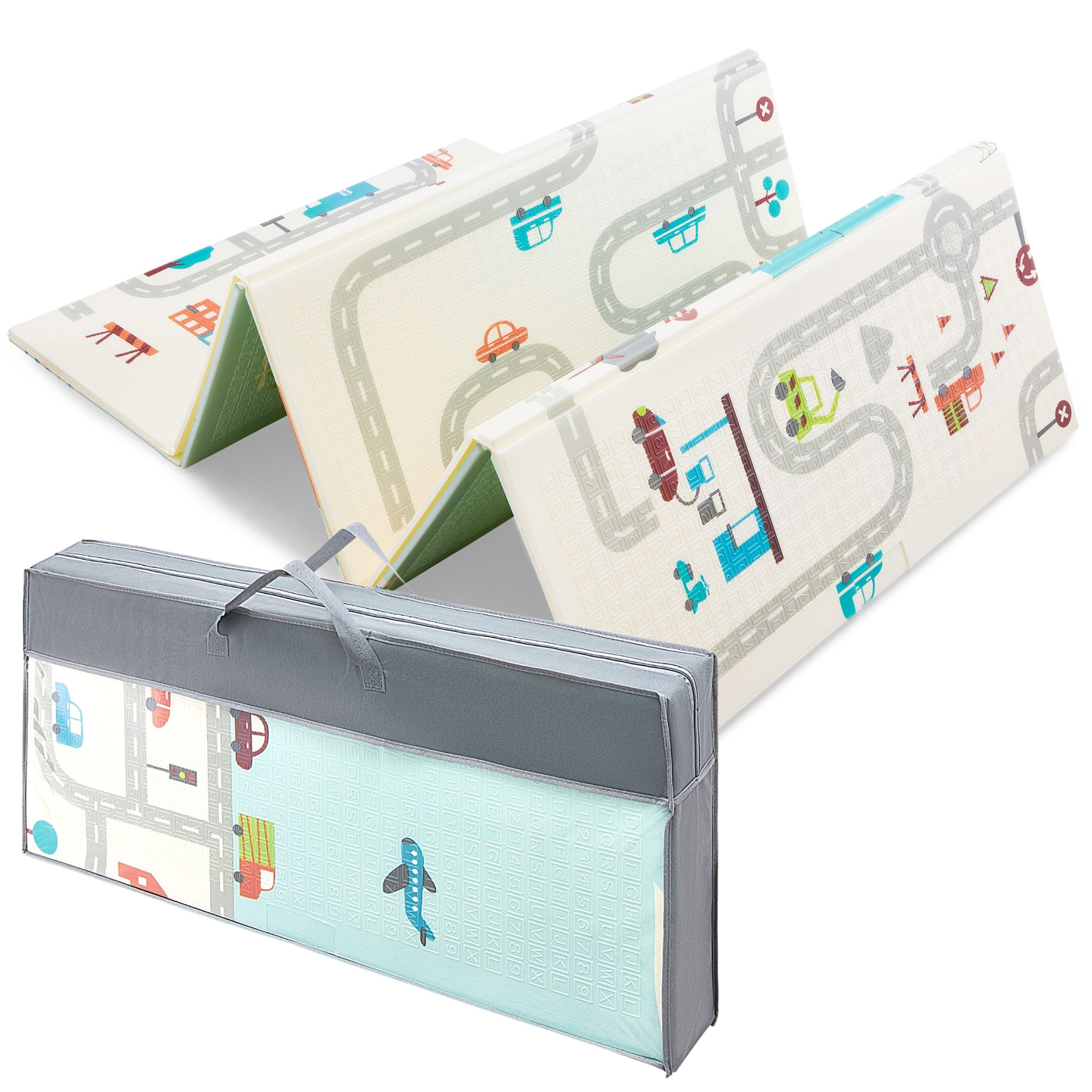 Dubbelsidig skumgummimatta XXL - vikbar 1 CM (berg och väg)