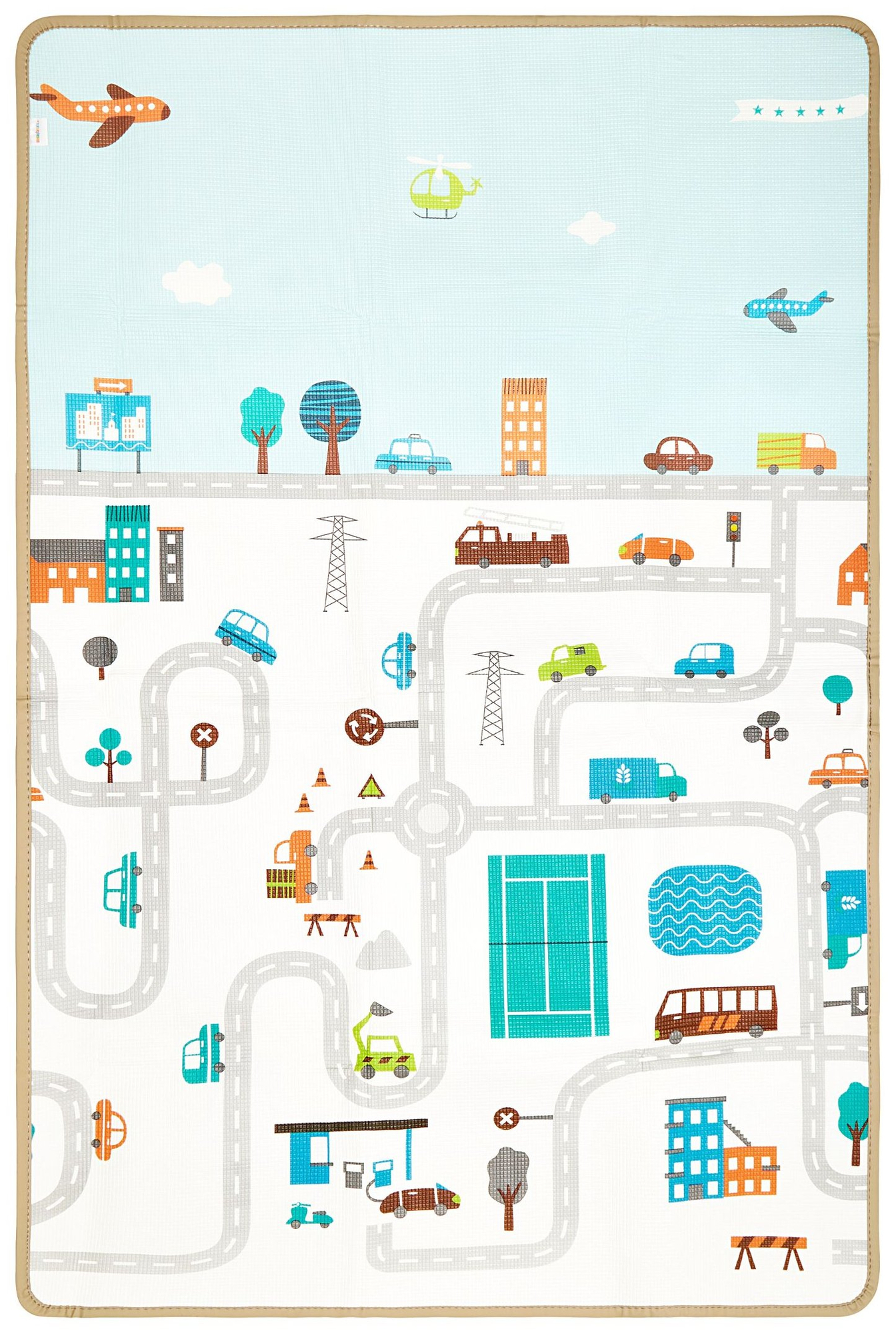 Dubbelsidig skumgummimatta - sagoland / vinterstad