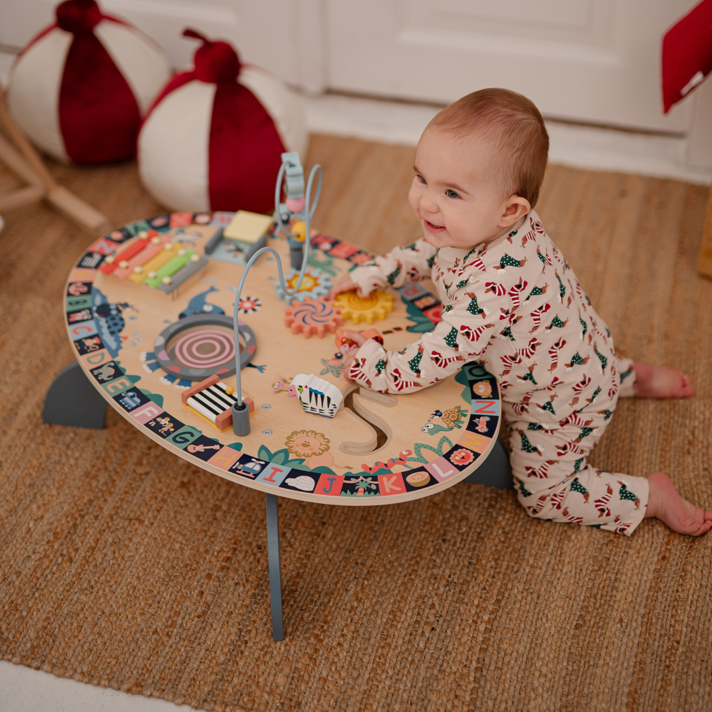 7in1 pedagogiskt träbord, musikaliskt, sensoriskt