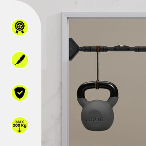 HyperMotion justerbar pull-up-stång 70–100 cm, 200 kg, svart