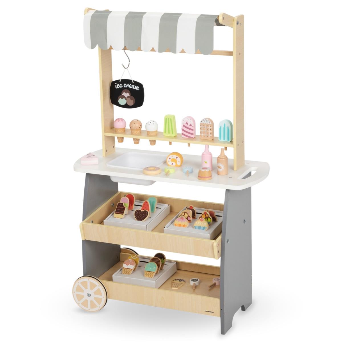 Glassbar i trä på hjul - glassvagn