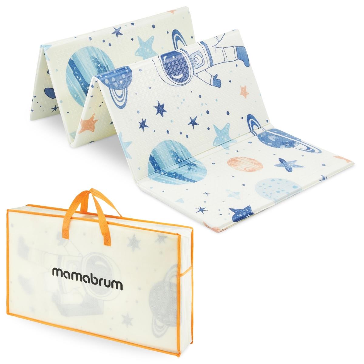 Dubbelsidig hopfällbar skummatta 180 x 120 x 1cm - Cosmos/Geometriska trianglar