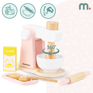 Degblandare i trä med tillbehör, för barn