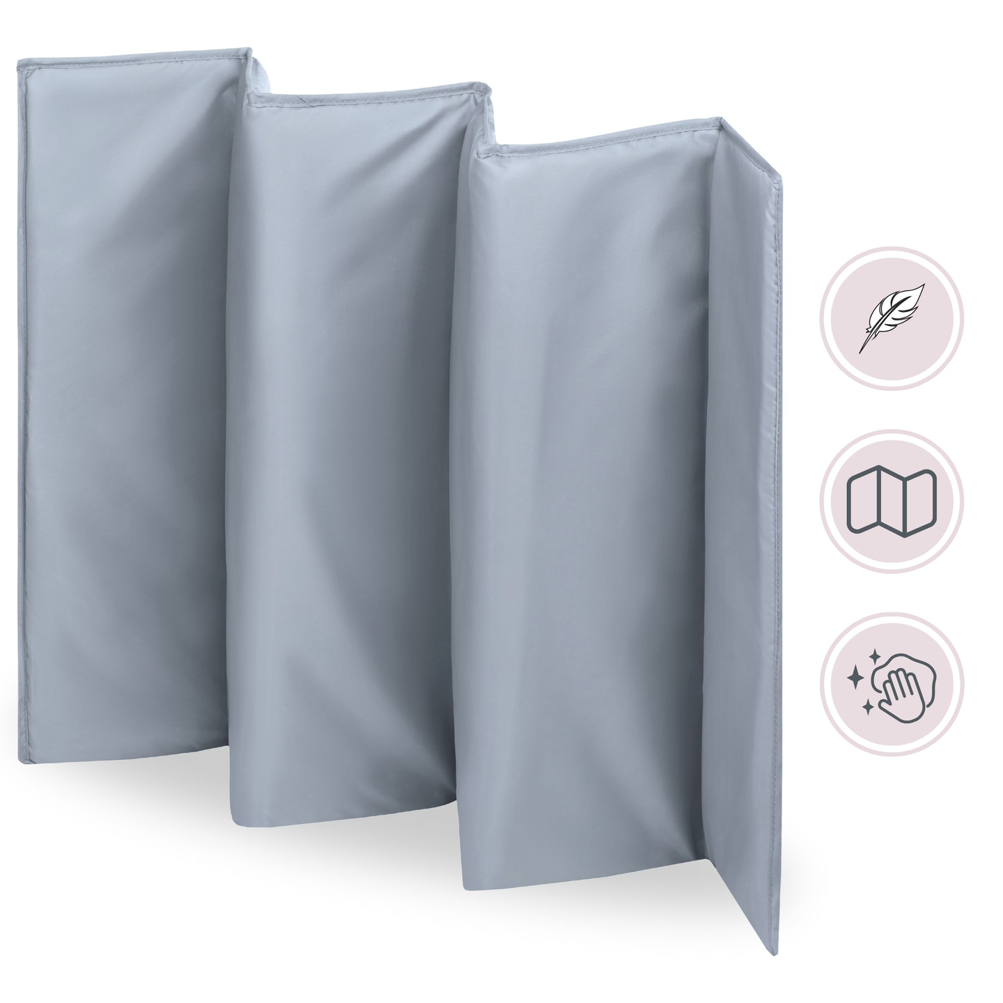 Resesäng/lekhage 2 plan med skötbord, tak och Happy Traveller BASIC PLUS madrass - grå