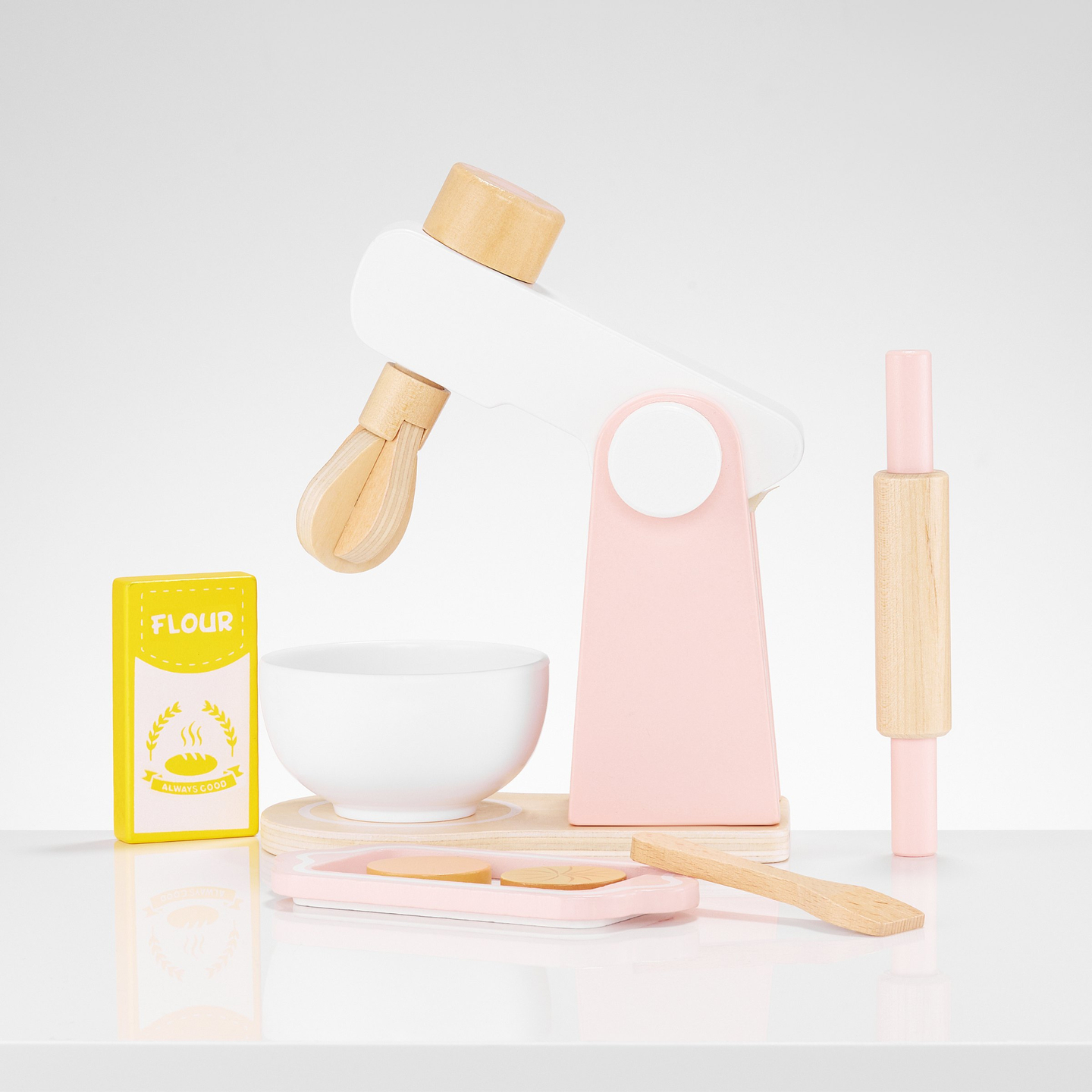 Degblandare i trä med tillbehör, för barn