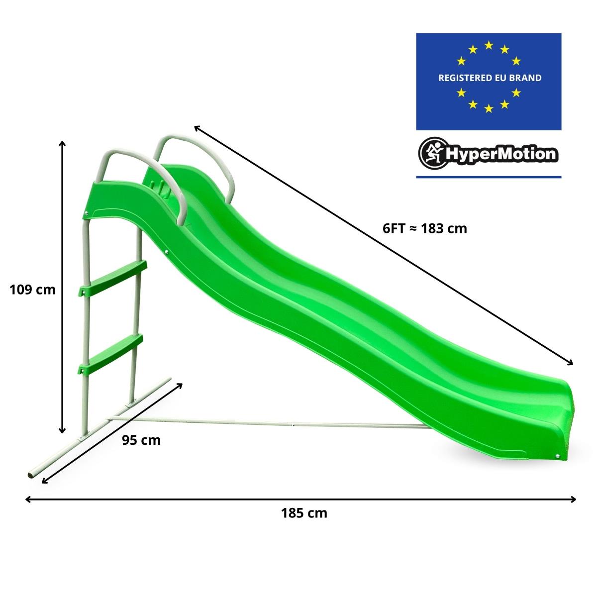 Stor trädgårdsrutschbana med stege för barn