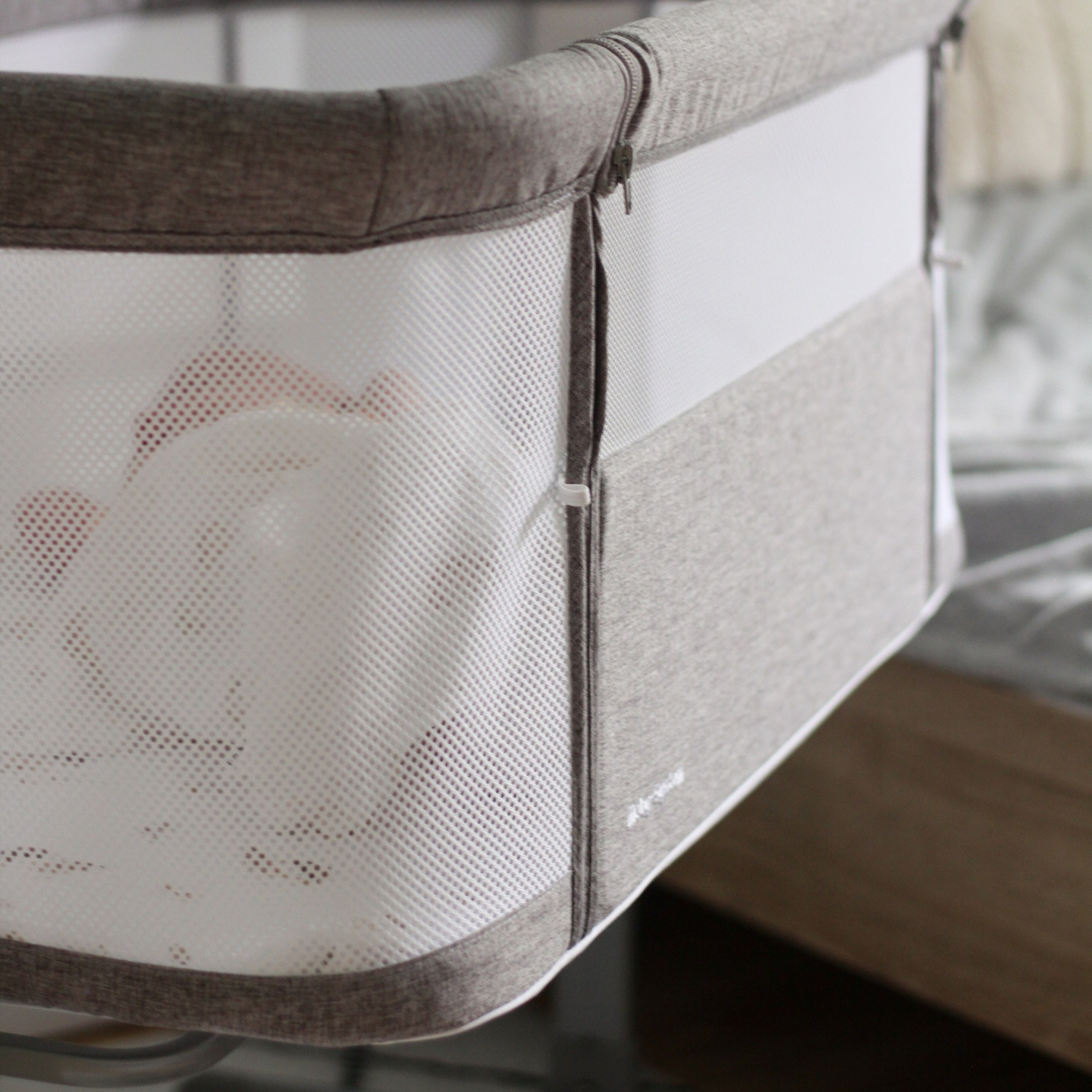 Förlängningsbarnsäng Moby-System LUNA 3in1 - grå