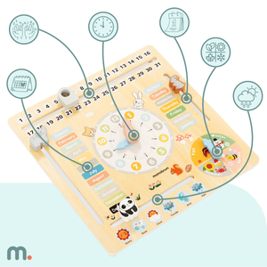 Barnkalender i trä 6i1