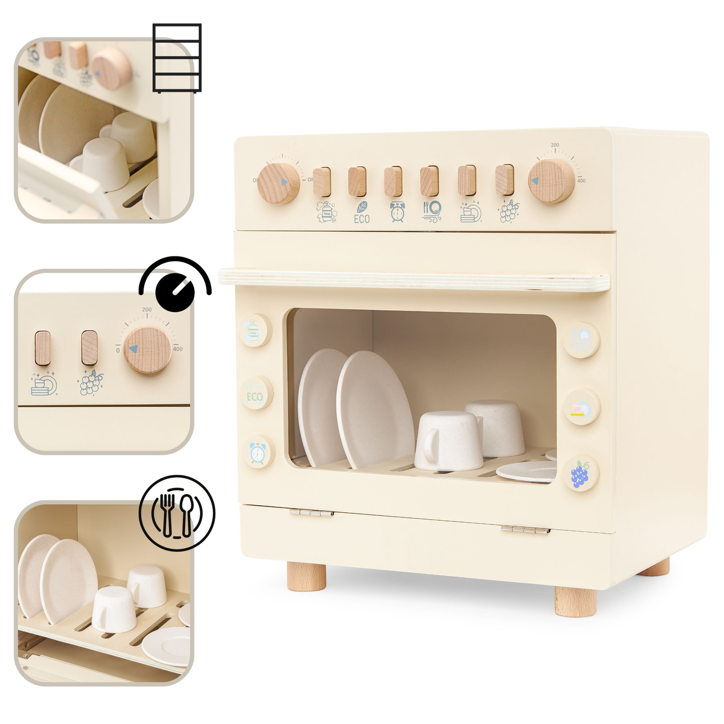 Trädiskmaskin med tillbehör