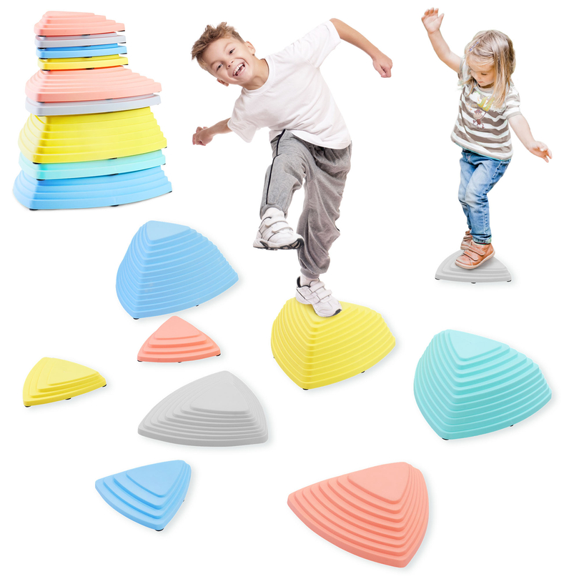 Färgglada balansstenar - 9 stycken