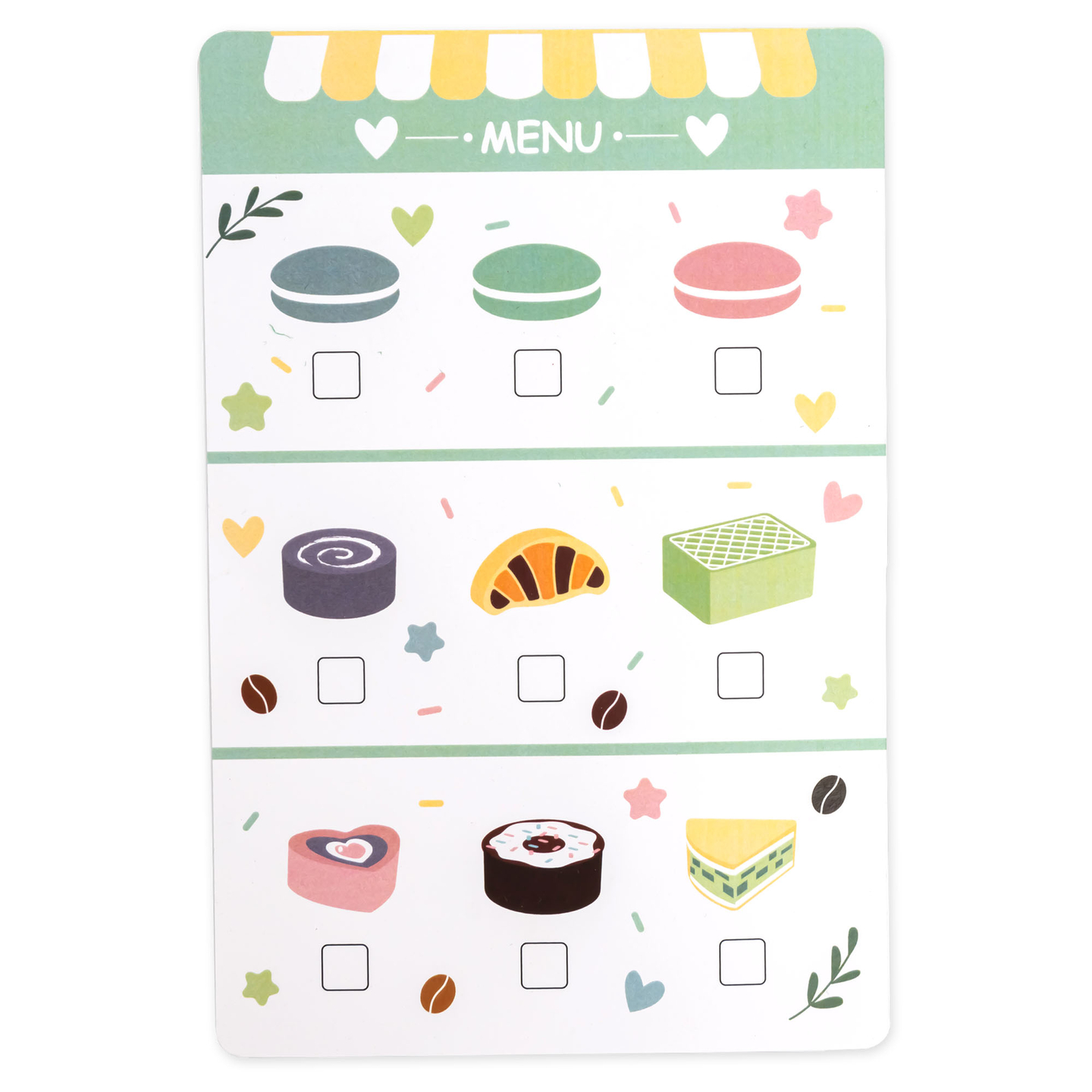 En stor glassbar i trä med magnettavla, kaffemaskin och glass- och dessertset - över 70 delar!