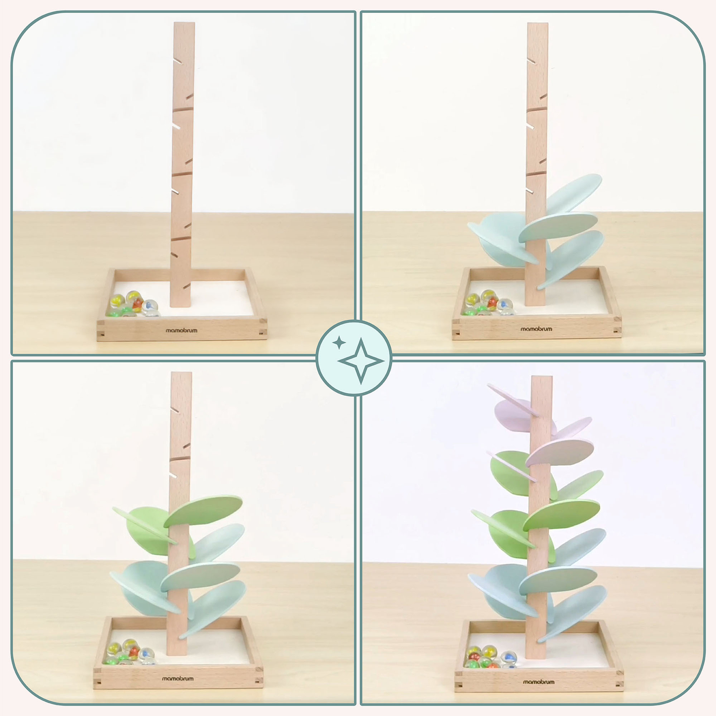 Kulodrom i trä - ljudträd med bollar