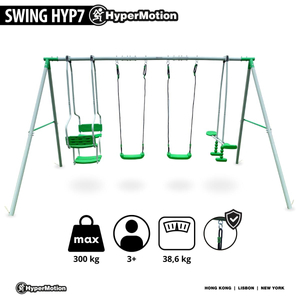 6-personers gungställning för barn - lekplats i trädgården