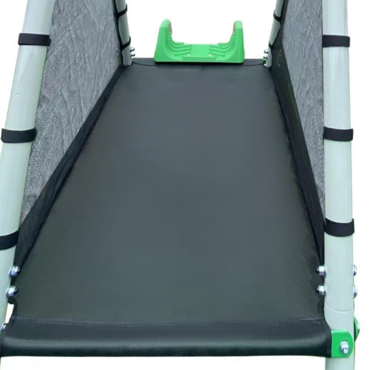 XXL trädgårdslekplats för barn med gunga, gymnastisk trapets och rutschkana