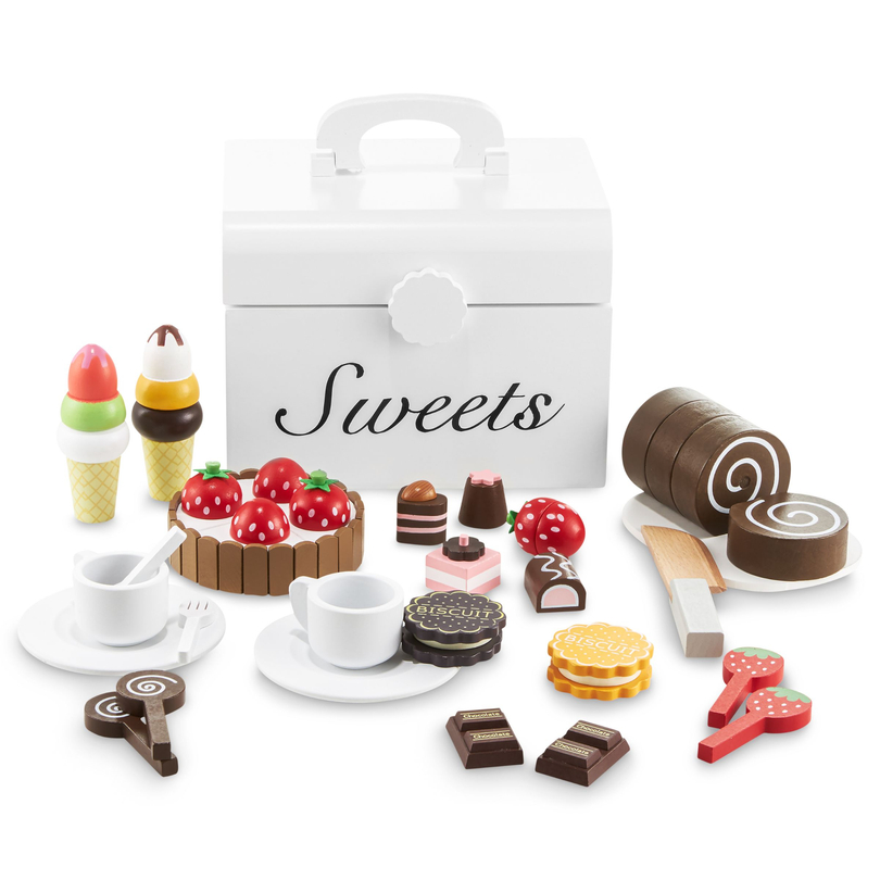 Godislåda i trä, godisbutik