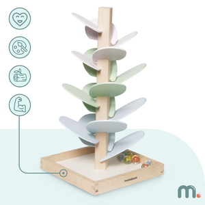 Kulodrom i trä - ljudträd med bollar