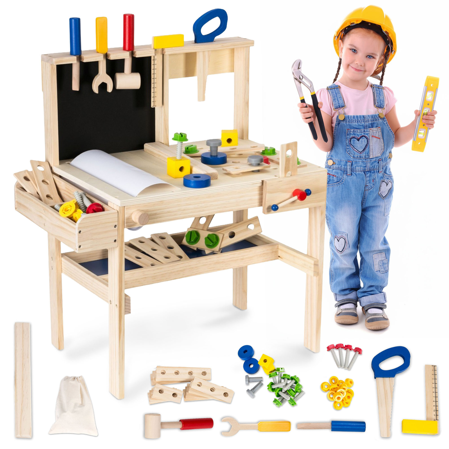 DIY-set i trä XXL - 75 bitar