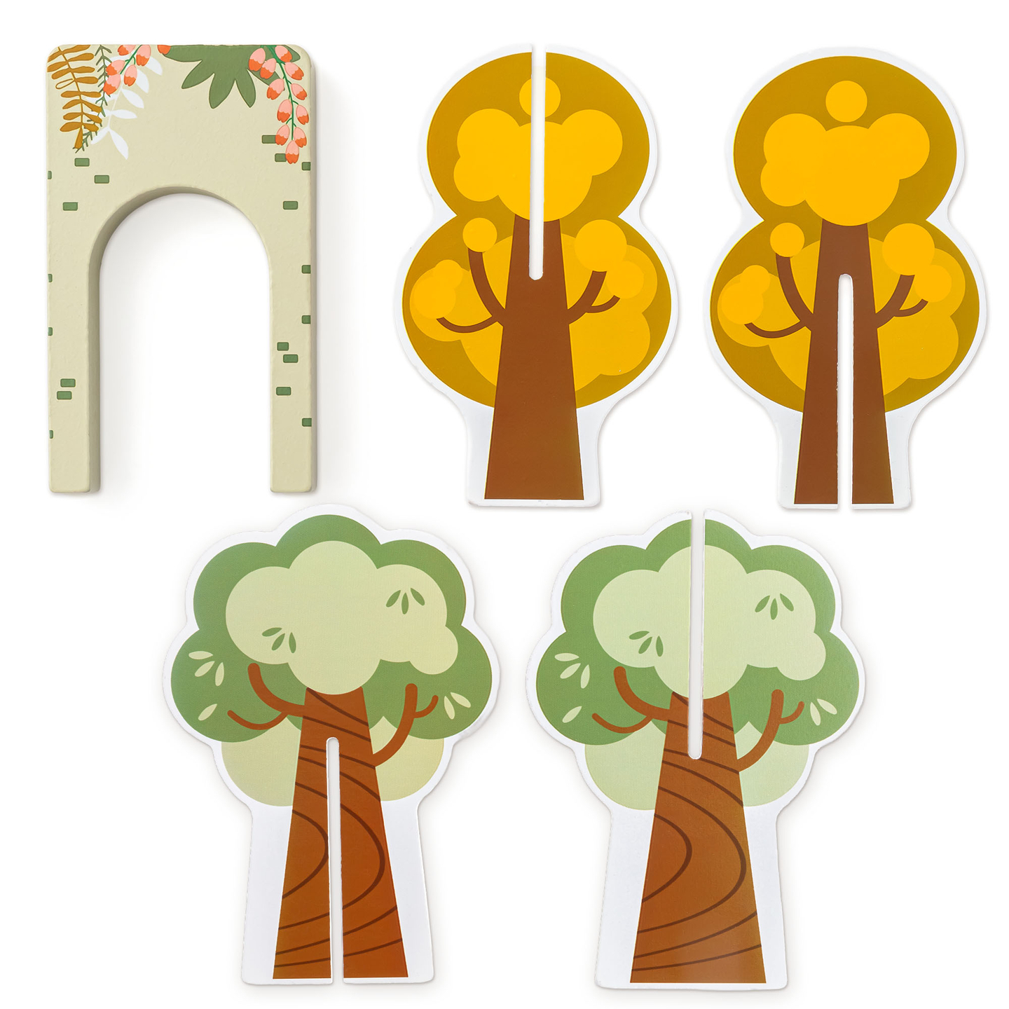 Trä ZOO-tåg – pussel, tåg, spår, djur, bro, barriär