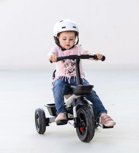 HyperMotion TOBI VECTOR trehjuling - evigt uppblåsbara hjul + skjutstång. Färg: ljusgrå.