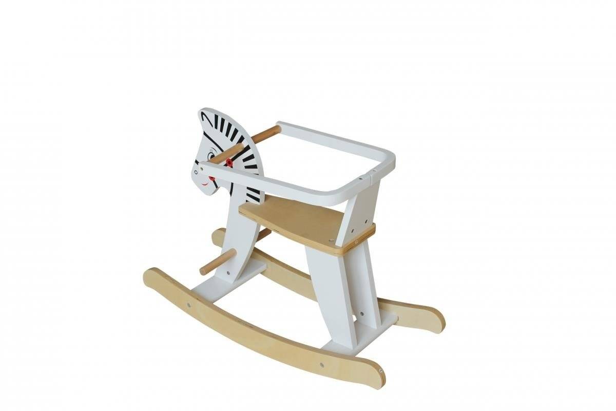Gunghäst av trä med räcken K11