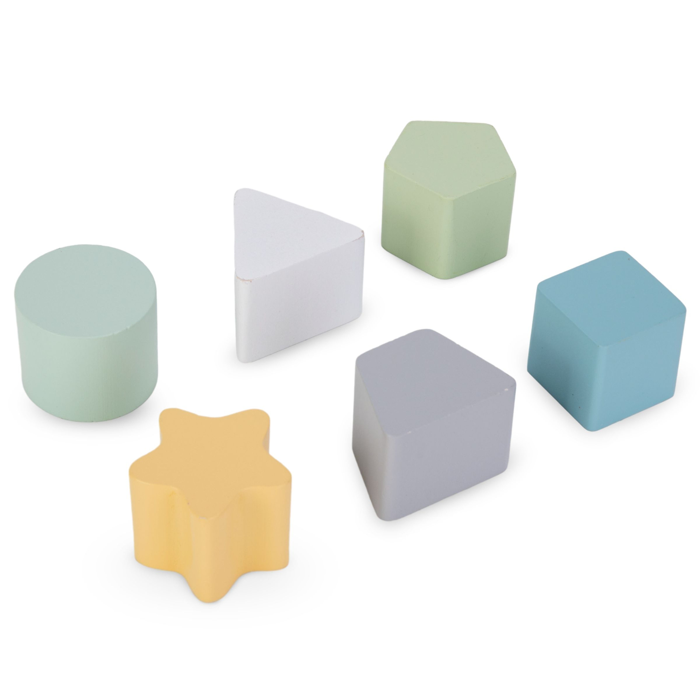 Stor aktivitetskub i trä med ögla - Montessori