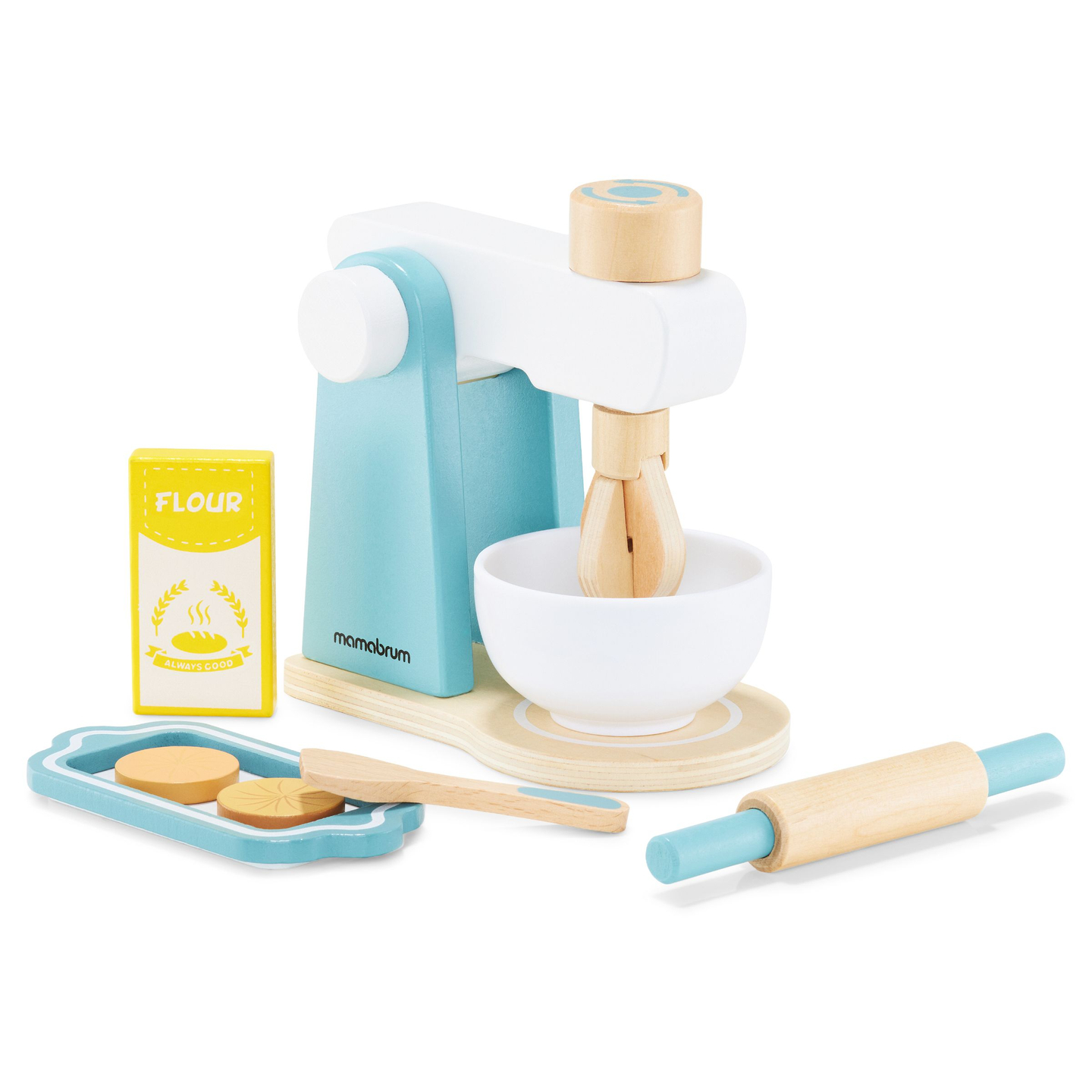 Träblandare med tillbehör