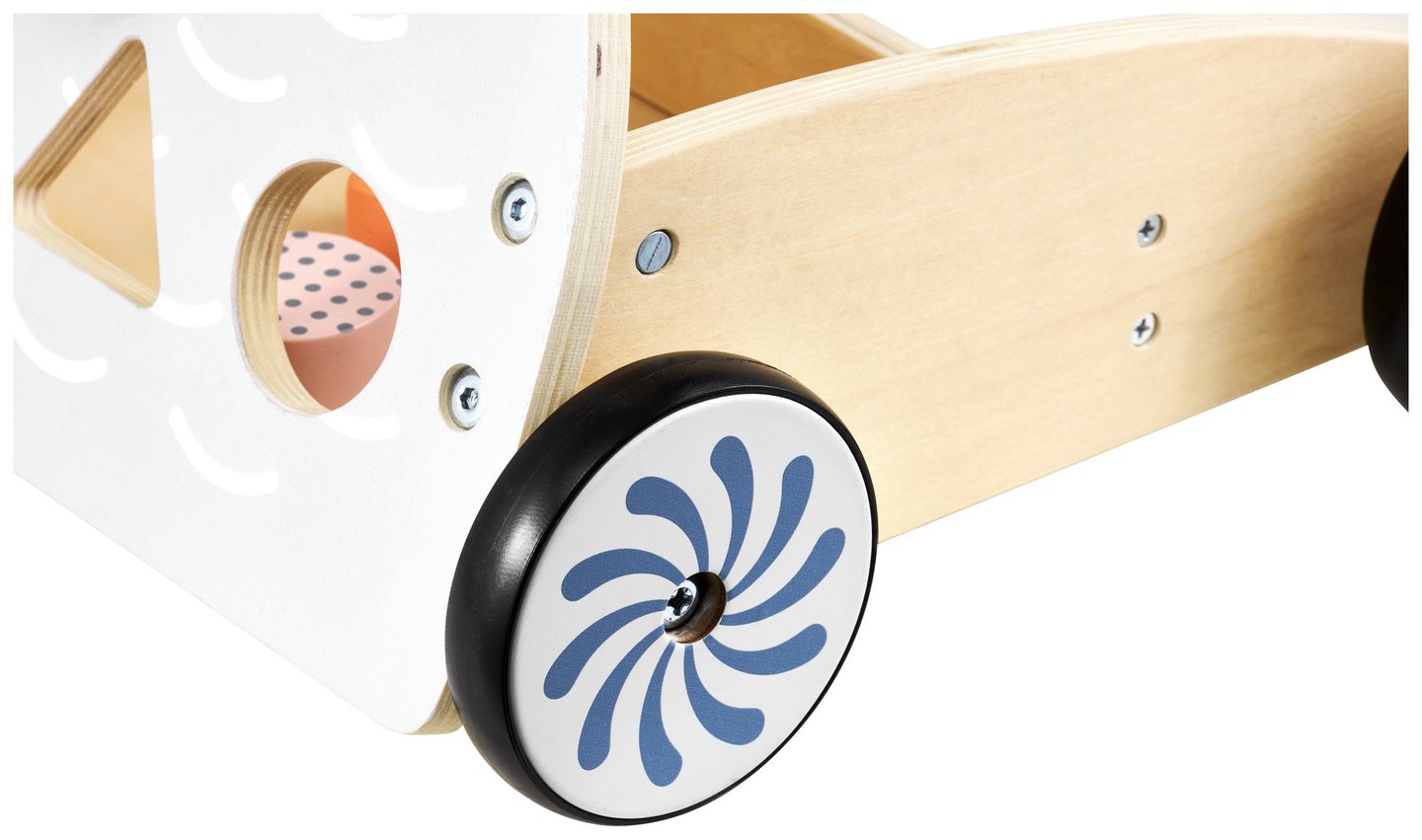 Multifunktionell gåstol - knuffare - barnvagn med klossar - Uggla