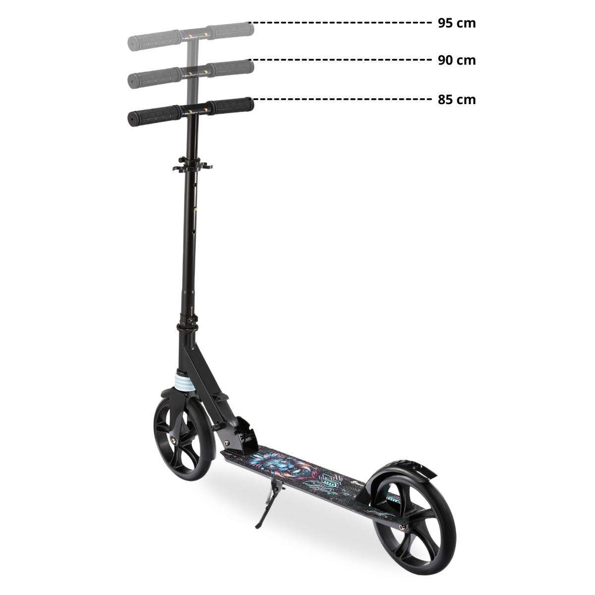 Tvåhjulig scooter för unga vuxna - med stötdämpare - Hypermotion CITY SWIFT Digital Lion - 100 kg