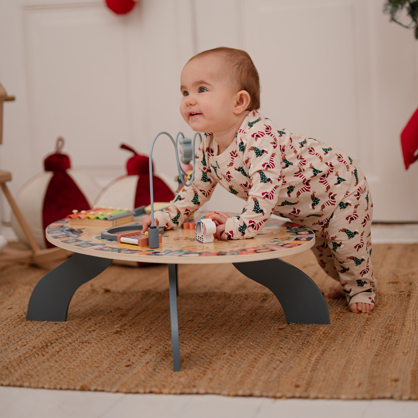 7in1 pedagogiskt träbord, musikaliskt, sensoriskt