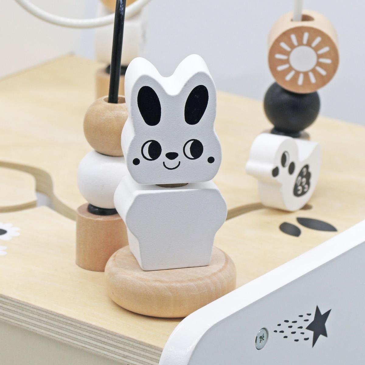 6in1 barnvagn, gåstol i trä med funktion för inlärningsbord