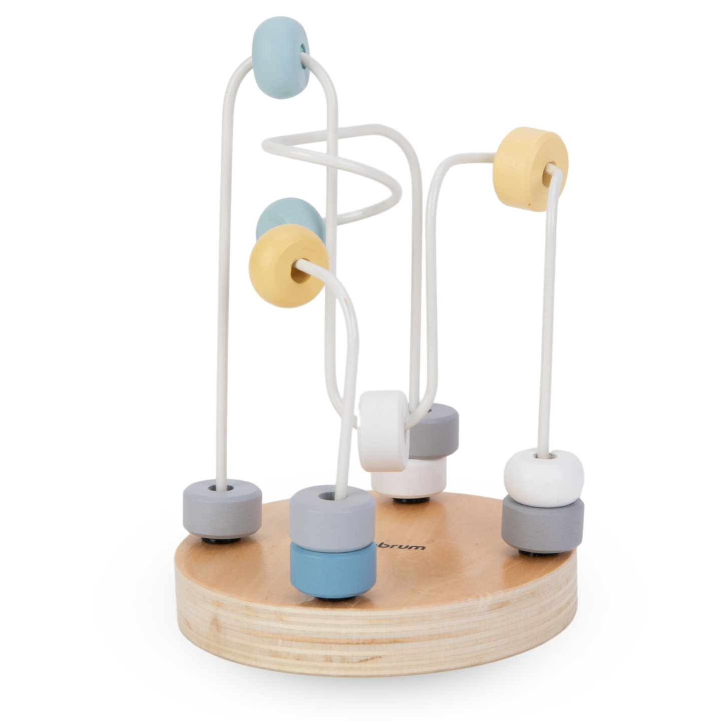 Set med träleksaker - färgglad sammanflätning, sälpyramid, sortering med nallebjörn