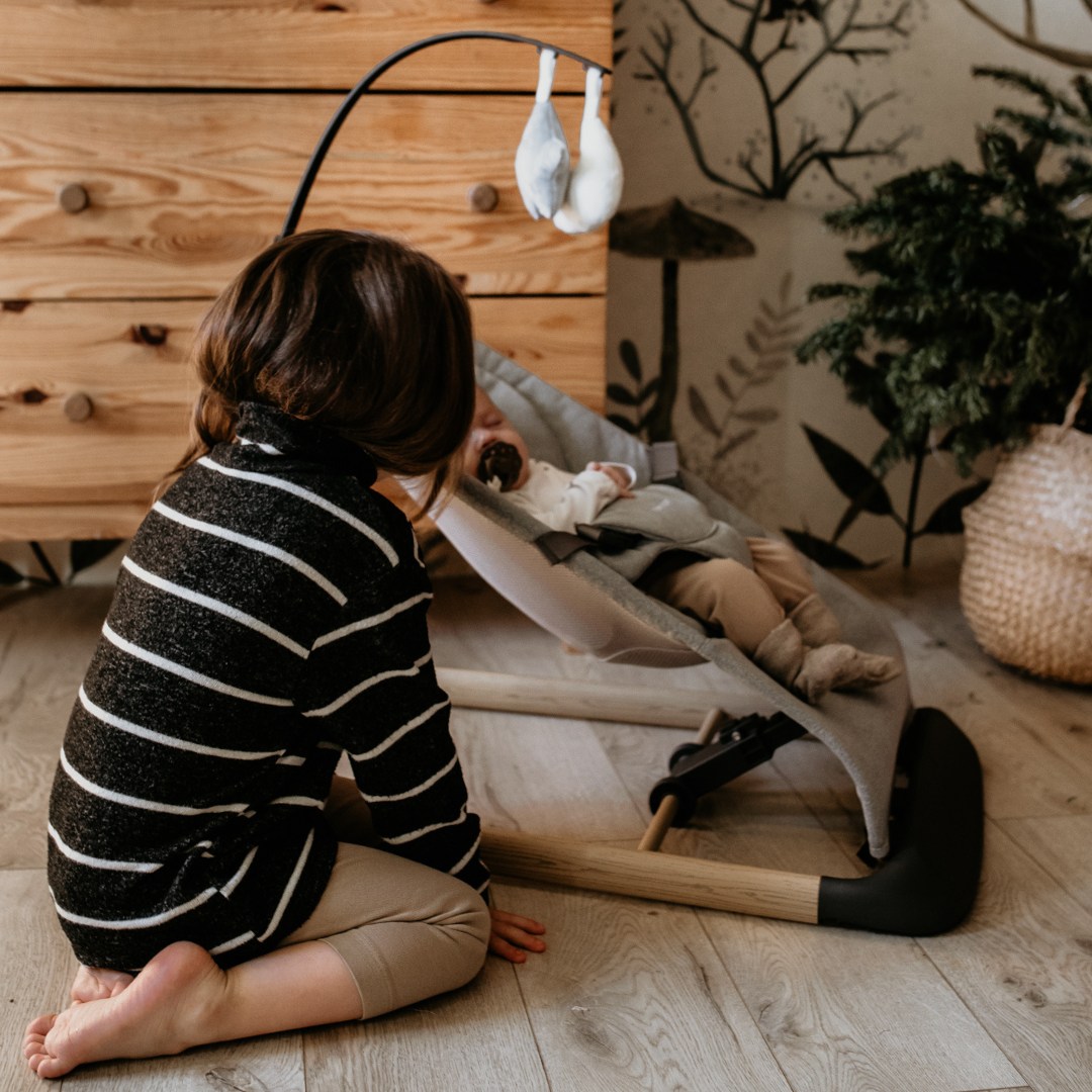 2-i-1 gungstol Moby-System LILY - grå