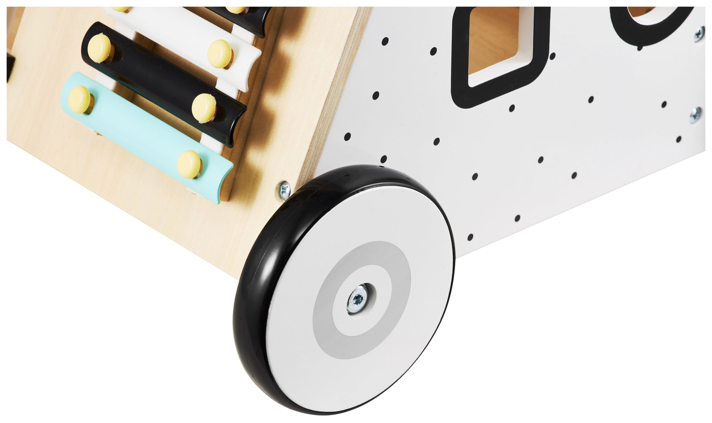 Trä, pedagogisk barnvagn - manipulativ bräda