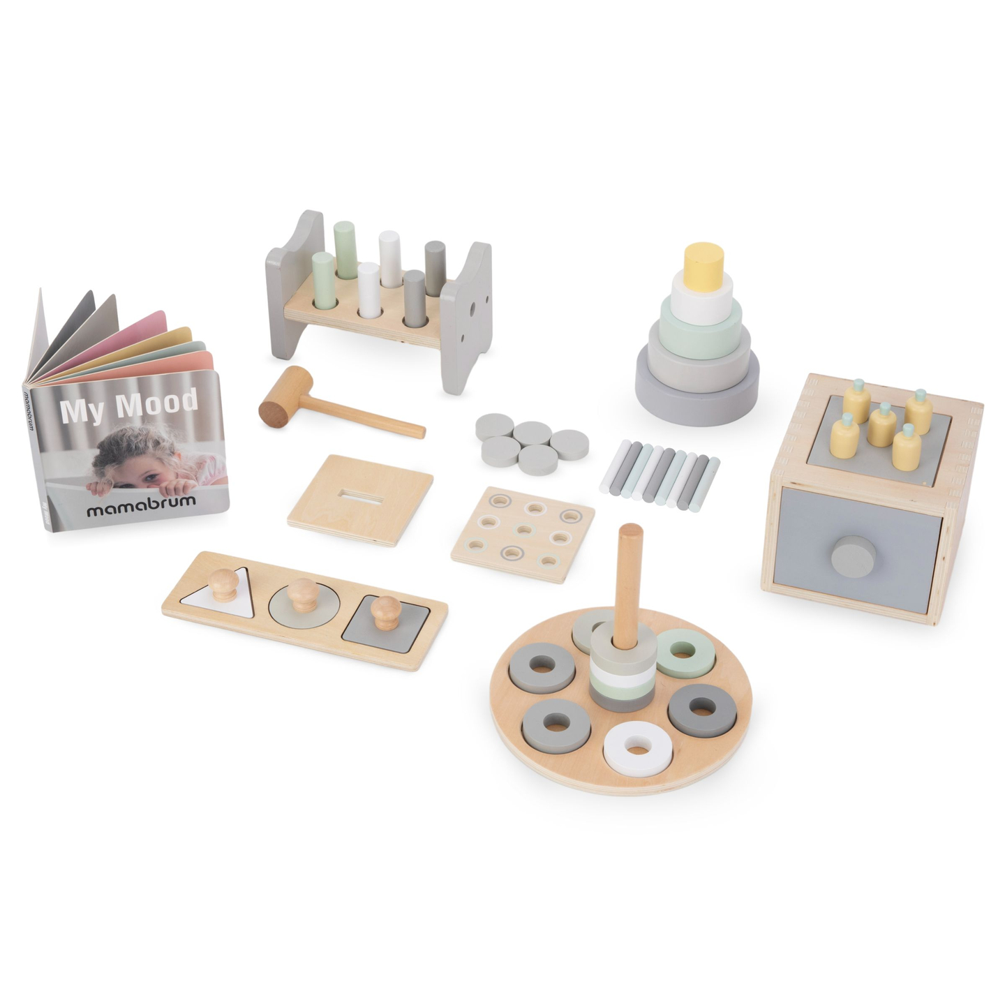 Montessorilåda för små barn - 6 leksaker