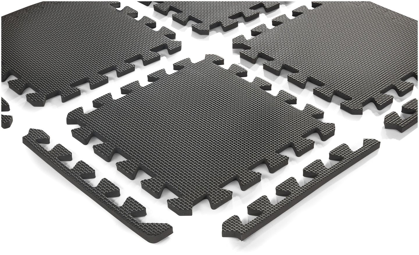 Skumpussel 12 st. - pedagogisk skumgummimatta 120 x 90 x 1.2cm med kant - grå