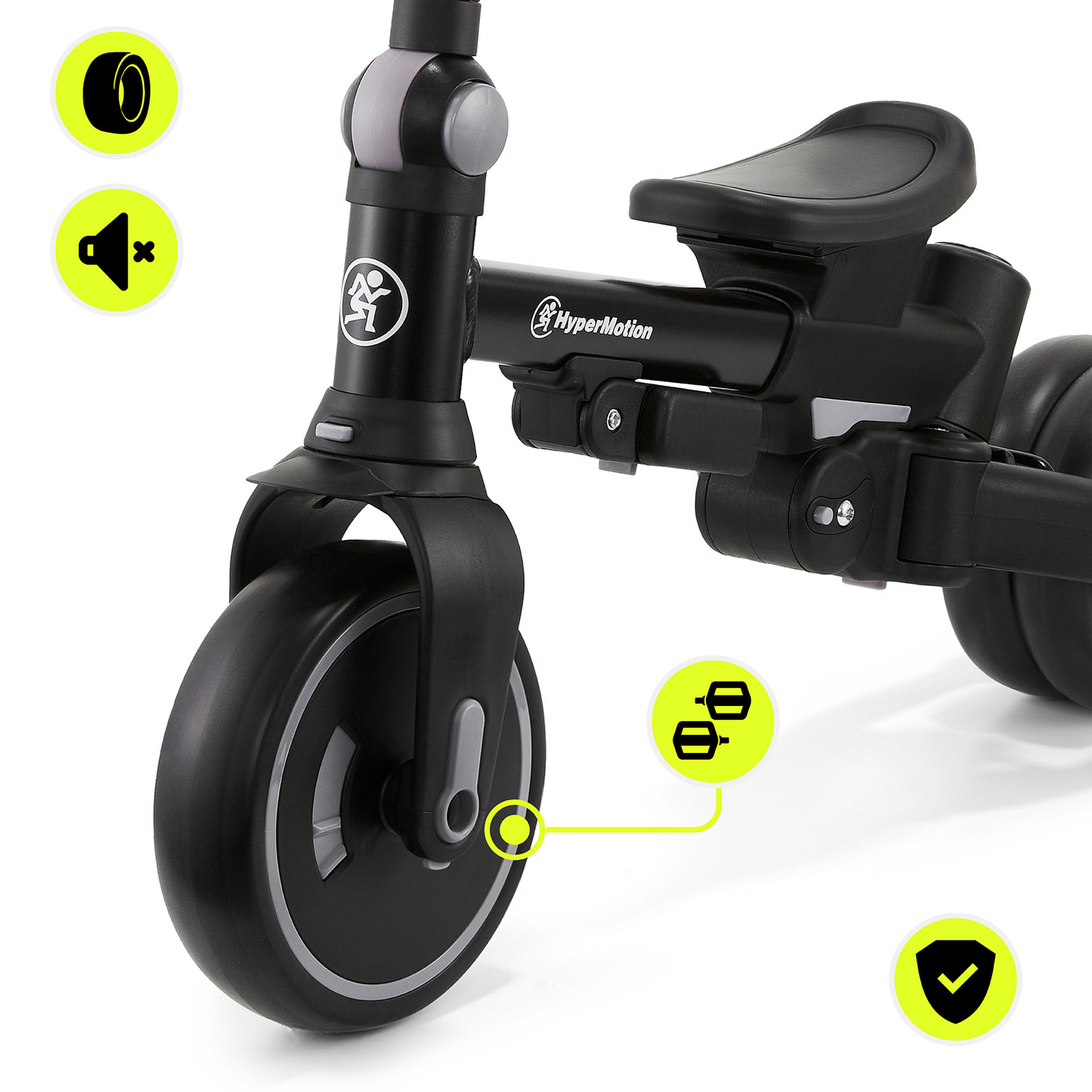 8in1 multifunktionell trehjuling TOBI FOREST - grå