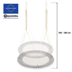 HyperMotion storkbo-gunga - 100 cm diameter, grå färg