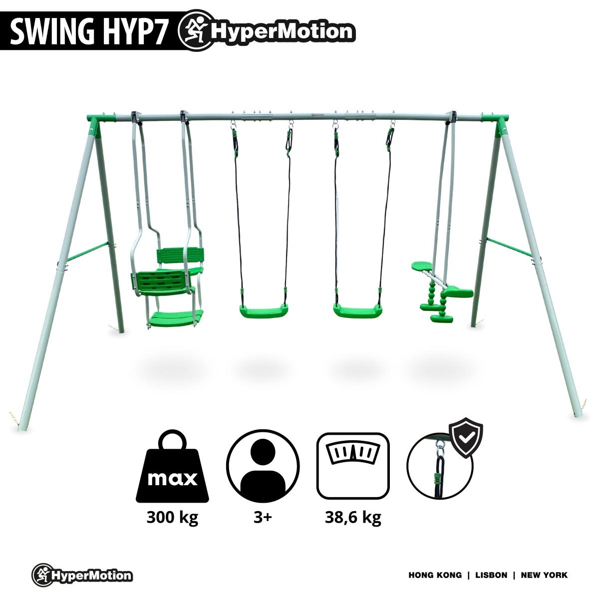 6-personers gungställning för barn - lekplats i trädgården