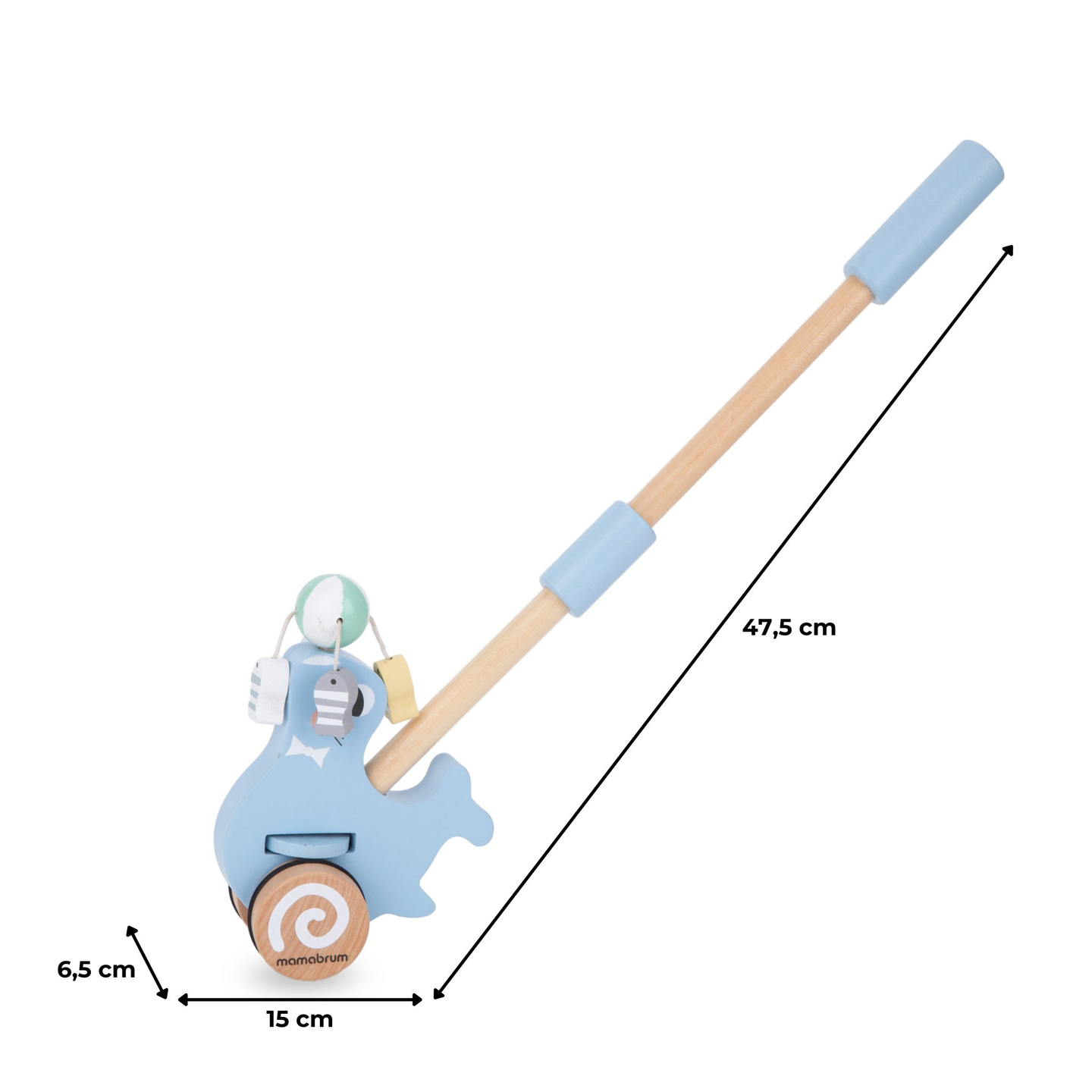 Träsäl med tryckknapp - tryckare